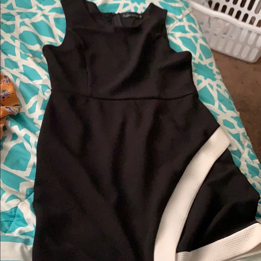 Black and white formal dress
